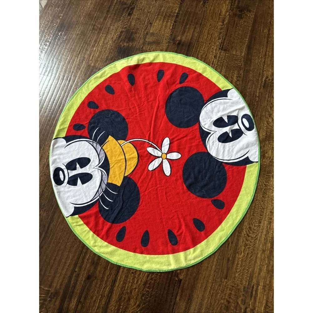 Disney Store Large Round Mickey Beach  Bath‎ Towel 50
